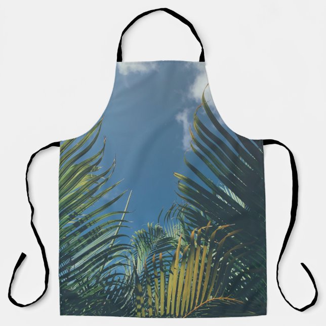 TROPICAL PALM LEAVES APRON (Front)