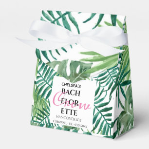 Tropical Palm Leaves Bachelorette Hangover Kit  Favour Box