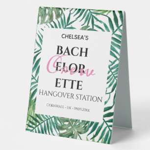 Tropical Palm Leaves Bachelorette Hangover Station