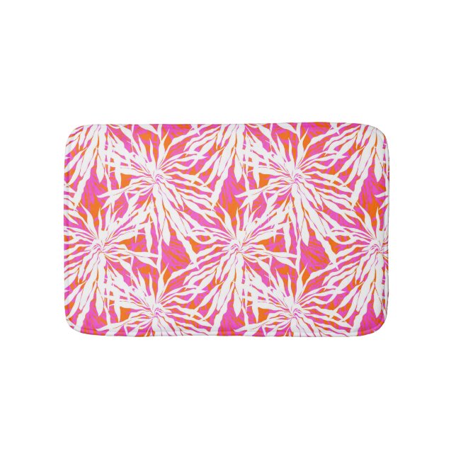 Tropical Palm Leaves Bath Mat (Front)