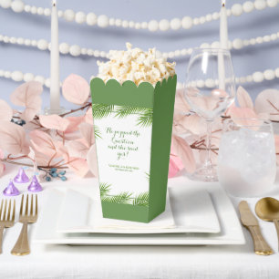 Tropical Palm Leaves Beach Wedding Favour Box