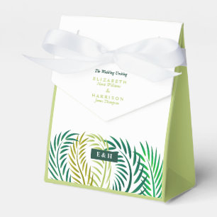 Tropical Palm Leaves, Beach Wedding Favour Box