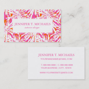 Tropical Palm Leaves Business Card
