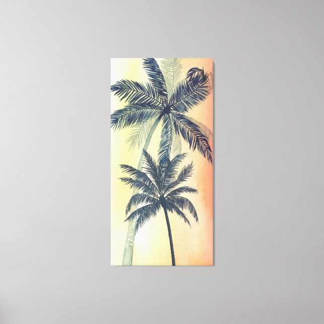 Tropical Palm Leaves Canvas Print (Front)