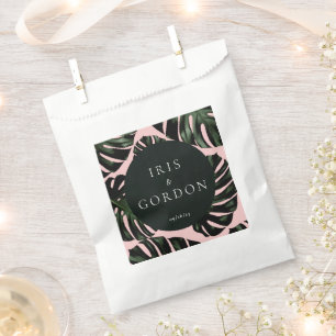 Tropical Palm Leaves Custom Wedding Favour Bags
