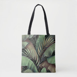 Tropical palm leaves, hand-drawn 3D illustration. Tote Bag