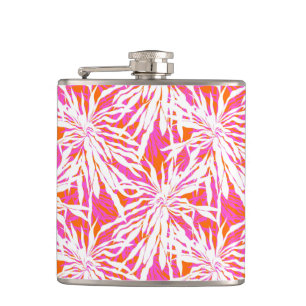 Tropical Palm Leaves Hip Flask