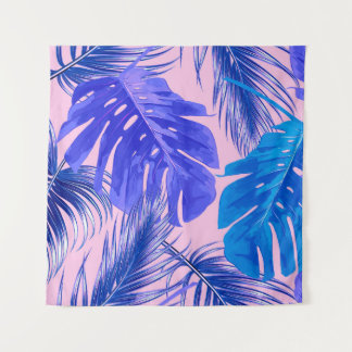 Tropical palm leaves, jungle leaves seamless flora tapestry