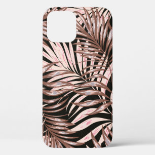 Tropical palm leaves, jungle. Vintage floral patte iPhone 12 Case