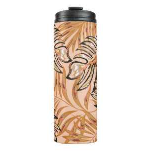 Tropical palm leaves, jungle. Vintage floral patte Thermal Tumbler