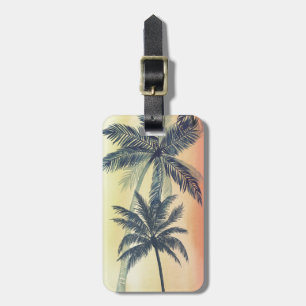 Tropical Palm Leaves Luggage Tag