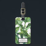 tropical palm leaves luggage tag label<br><div class="desc">A lovely tropical palm leaves/foliage design.. A perfect luggage tag for your travelling adventures and holidays!  Lots of matching items in the collection.</div>