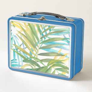Tropical Palm Leaves Metal Lunch Box