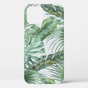 Tropical palm leaves, monstera, banana leaf, jungl iPhone 12 case