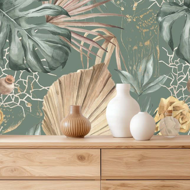 Tropical Palm Leaves Monstera  Wallpaper (Creator Uploaded)