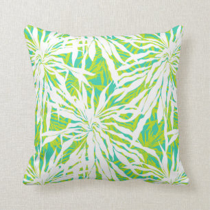 Tropical Palm Leaves Pattern Cushion