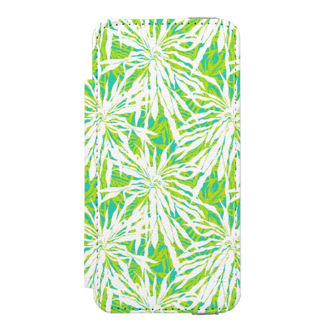 Tropical Palm Leaves Pattern Incipio iPhone Wallet Case (Folio Front)