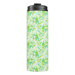 Tropical Palm Leaves Pattern Thermal Tumbler