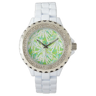 Tropical Palm Leaves Pattern Watch