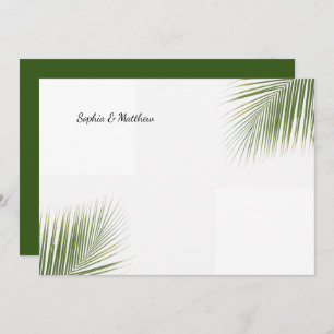 Tropical Palm Leaves Personalised Name Summer Invitation