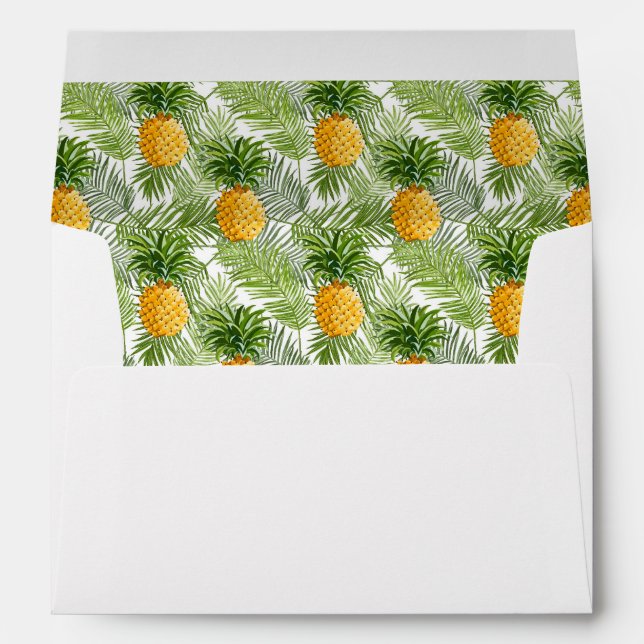 Tropical Palm Leaves & Pineapples Envelopes (Back (Bottom))