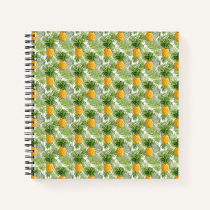 Tropical Palm Leaves & Pineapples Notebook