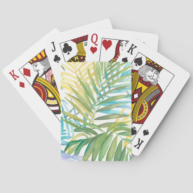 Tropical Palm Leaves Playing Cards (Back)