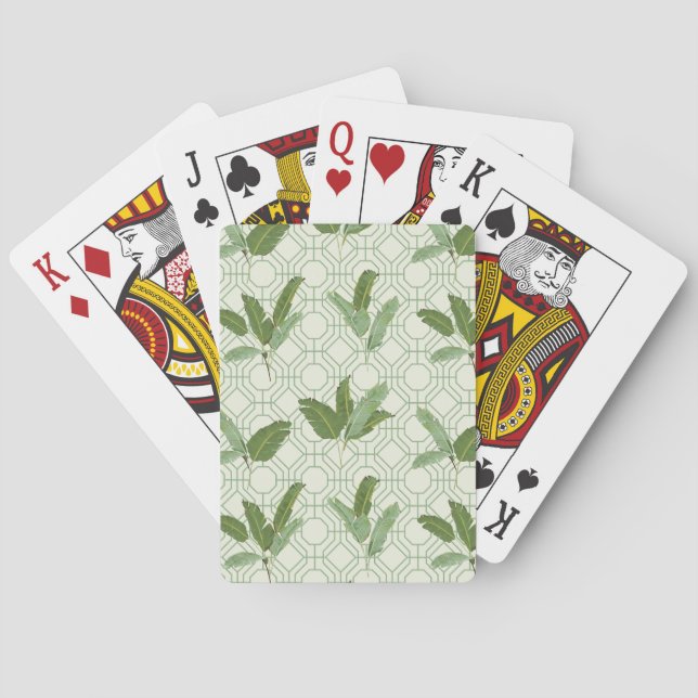 Tropical Palm Leaves Playing Cards (Back)