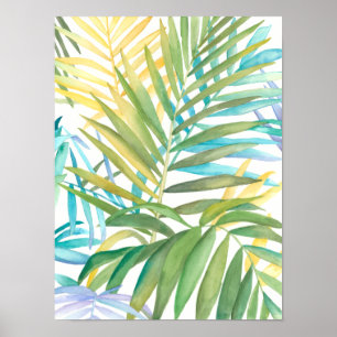 Tropical Palm Leaves Poster
