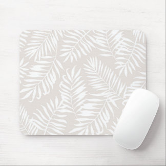 Tropical Palm Leaves - Sand Mouse Mat