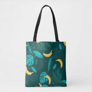 Tropical palm leaves Seamless pattern. Banana leav Tote Bag
