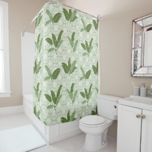 Tropical Palm Leaves Shower Curtain