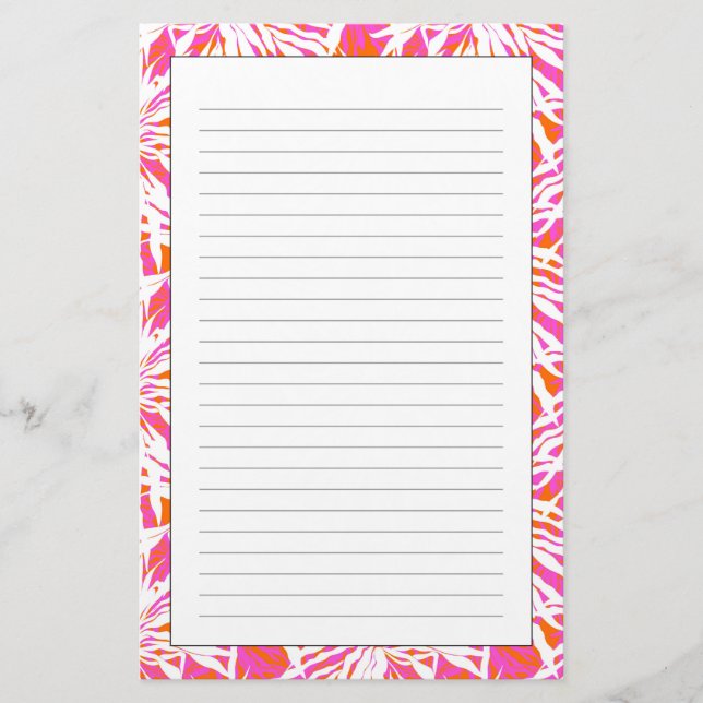 Tropical Palm Leaves Stationery (Front)