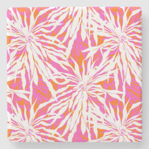 Tropical Palm Leaves Stone Coaster