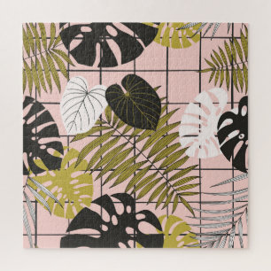 Tropical palm leaves, stylish summer. jigsaw puzzle