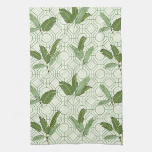 Tropical Palm Leaves Tea Towel