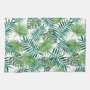 Tropical Palm Leaves Tea Towel