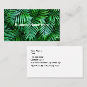 Tropical Palm Leaves Theme Business Cards