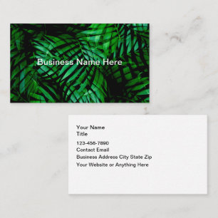 Tropical Palm Leaves Theme Business Cards