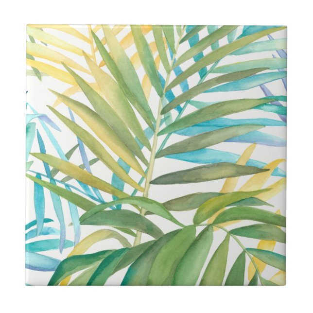 Tropical Palm Leaves Tile (Front)