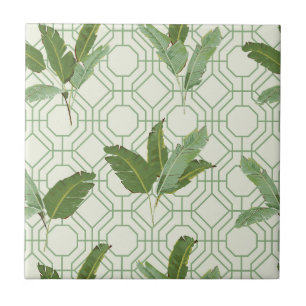 Tropical Palm Leaves Tile