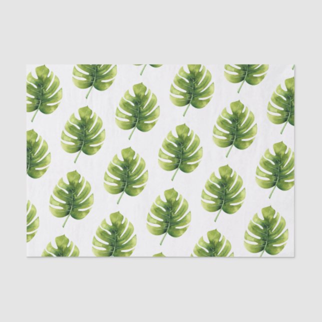 Tropical Palm Leaves Tissue Paper (Front)
