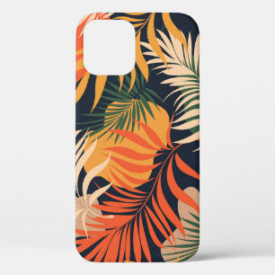 Tropical Palm Leaves: Vintage Seamless iPhone 12 Case