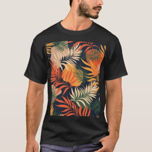 Tropical Palm Leaves: Vintage Seamless T-Shirt