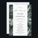 Tropical Palm Leaves Wedding Program - Black Invitation<br><div class="desc">Invite your guests into your wedding with your beautiful Wedding ceremony Tropical Palm Leaves Wedding Ceremony Programs. These wedding ceremony programs feature hand painted watercolor green, tropical greenery to give your programs custom luxury without the price. They are great for summer weddings, beach weddings, tropical weddings, and destination weddings. Quickly...</div>