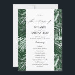 Tropical Palm Leaves Wedding Program - Green Invitation<br><div class="desc">Invite your guests into your wedding with your beautiful Wedding ceremony Tropical Palm Leaves Wedding Ceremony Programs. These wedding ceremony programs feature hand painted watercolor green, tropical greenery to give your programs custom luxury without the price. They are great for summer weddings, beach weddings, tropical weddings, and destination weddings. Quickly...</div>