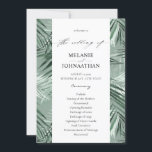 Tropical Palm Leaves Wedding Program - Mint Green Invitation<br><div class="desc">Invite your guests into your wedding with your beautiful Wedding ceremony Tropical Palm Leaves Wedding Ceremony Programs. These wedding ceremony programs feature hand painted watercolor sage or mint green and tropical greenery to give your programs custom luxury without the price. They are great for summer weddings, beach weddings, tropical weddings,...</div>