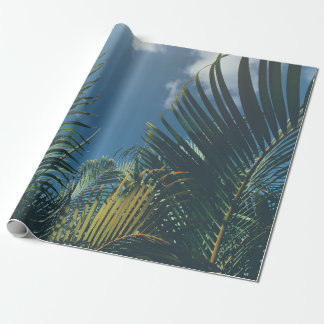 TROPICAL PALM LEAVES WRAPPING PAPER