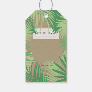 Tropical Palm Logo Custom Hang Tags W/String