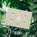 Tropical Palm Monogram Gold Geometric  iPad Pro Cover<br><div class="desc">Geometric Gold Monogram IPad Cover.  Tropical Palm trees.</div>